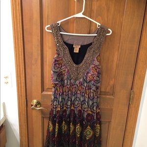 Light weight embellished bohemian dress